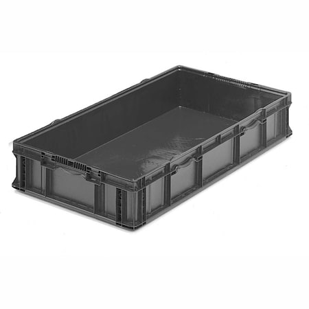 Stakpak Plastic Long Stacking Container, 48 X 22-1/2 X 7-1/4, Gray